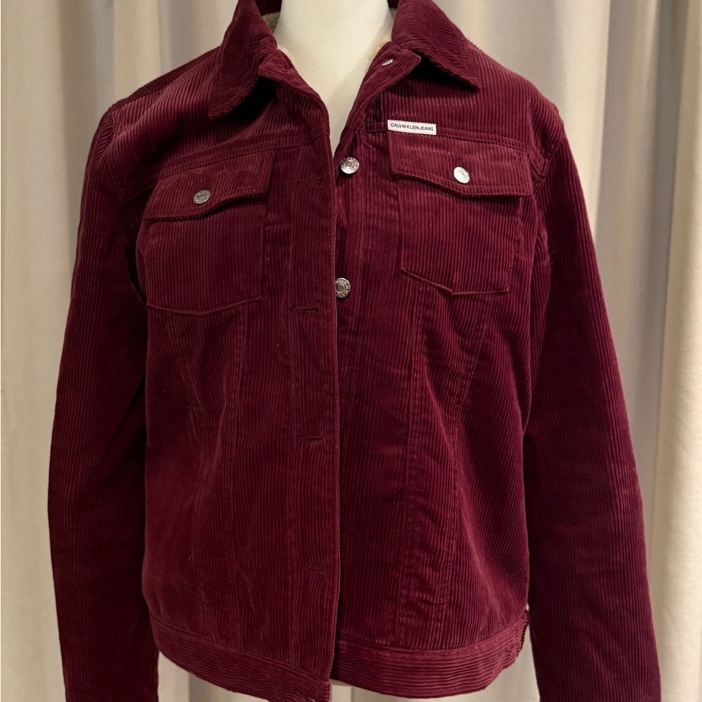 Calvin Klein Corduroy Jacket, Sherpa lined, size large, like new